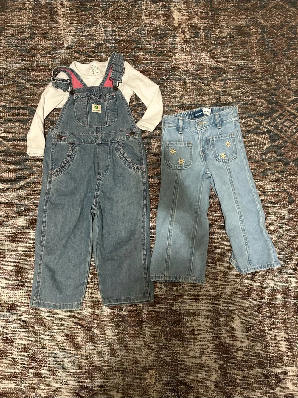 Assorted Kids' Leggings & Jeans - Pink, Black, Tan, Burgundy, Gray, Denim
